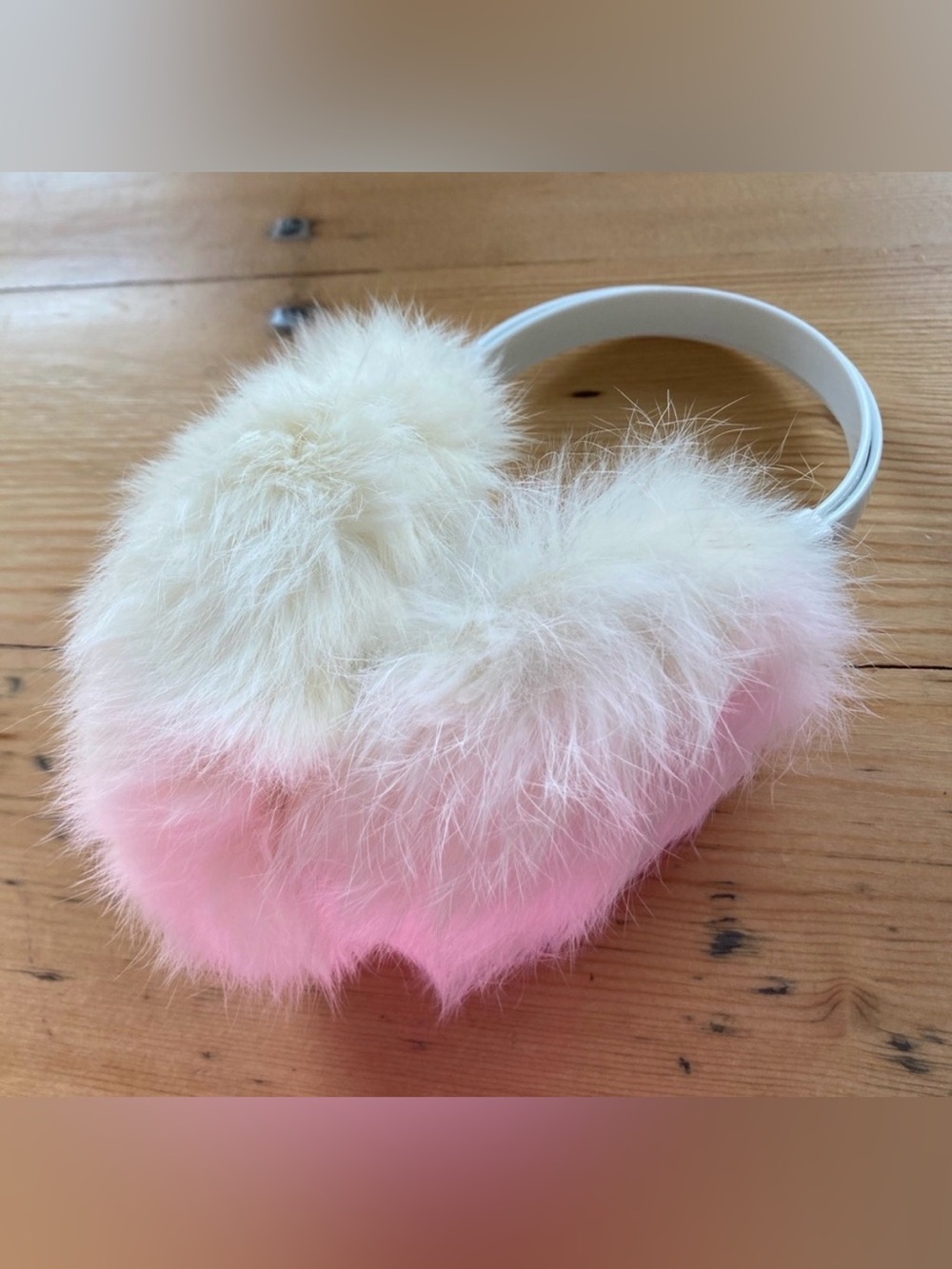 White Fur Ear Muffs OS